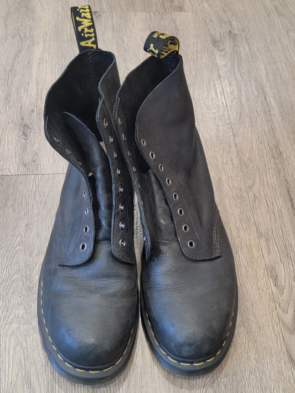 Dr. Martens Black Leather 8-Eye Boots Men's Size US 12 EU 46